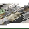 Mexen Hektor dvojkomorový granitový drez 800 x 480 mm, béžový, zlatý sifón - 6521802000-69-G