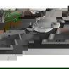 Mexen Hektor žulový kuchynský drez, dvojkomorový 800 x 480 mm, sivý, čierny sifón - 6521802000-71-B