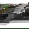 Mexen Hektor žulový drez 2-komorový 800 x 480 mm, čierny/strieborný metalik, sifón chróm - 6521802000-73