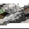 Mexen Hektor granitový drez 2-komorový 800 x 480 mm, čierny/strieborný metalík, sifón zlatý - 6521802000-73-G