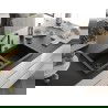 Mexen Hektor granitový drez 2-komorový 800 x 480 mm, čierny/strieborný metalik, čierny sifón - 6521802000-73-B