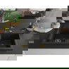 Mexen Hektor granitový dvojkomorový drez 800 x 480 mm, čierny/zlatý metalik, zlatý sifón - 6521802000-75-G