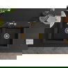 Mexen Hektor granitový dvojkomorový drez 800 x 480 mm, čierny/zlatý metalik, zlatý sifón - 6521802000-75-G