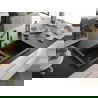 Mexen Hektor žulový drez s dvomi komorami 800 x 480 mm, čierny/zlatý metalík, čierny sifón - 6521802000-75-B