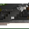Mexen Hektor žulový drez s dvomi komorami 800 x 480 mm, čierny/zlatý metalík, čierny sifón - 6521802000-75-B