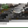 Mexen Hektor dvojkomorový granitový drez 800 x 480 mm, čierny s bodkami, zlatý sifón - 6521802000-76-G