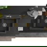 Mexen Hektor dvojkomorový granitový drez 800 x 480 mm, čierny s bodkami, zlatý sifón - 6521802000-76-G