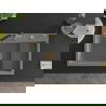 Mexen Omar granitový kuchynský drez 1-komorový 800 x 480 mm, sivý, zlatý sifón - 6520801005-71-G