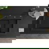 Mexen Omar granitový drez 1-komorový 800 x 480 mm, čierny/strieborný metalický, čierny sifón - 6520801005-73-B