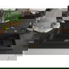 Mexen Omar žulový drez 1-komorový 800 x 480 mm, čierny/zlatý metalický, sifón zlatý - 6520801005-75-G