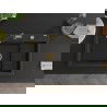 Mexen Omar žulový drez 1-komorový 800 x 480 mm, čierny/zlatý metalický, sifón zlatý - 6520801005-75-G