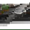 Mexen Omar granitový drez 1-komorový 800 x 480 mm, čierny/zlatý metalický, čierny sifón - 6520801005-75-B