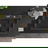 Mexen Omar žulový drezu s 1 priehradkou 800 x 480 mm, čierny s škvrnami, zlatý sifón - 6520801005-76-G