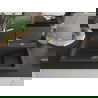 Mexen Omar žulový drezu s 1 priehradkou 800 x 480 mm, čierny s škvrnami, zlatý sifón - 6520801005-76-G
