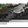 Mexen Omar granitový drez 1-komorový 800 x 480 mm, čierny s bodkami, čierny sifón - 6520801005-76-B