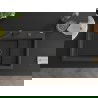 Mexen Omar granitový drez 1-komorový 800 x 480 mm, čierny s bodkami, čierny sifón - 6520801005-76-B