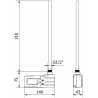Mexen FA-J1229 elektrický vyhrievací prvek 300 W, biely - W959-0300-20