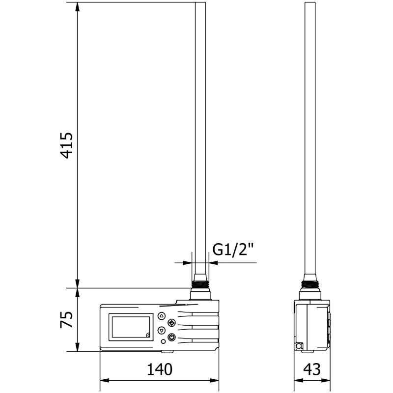 Mexen FA-J1229 elektrický ohrievač 450 W, biely - W959-0450-20