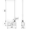 Mexen FA-J1229 elektrické vykurovacie teleso 600 W, čierne - W959-0600-70