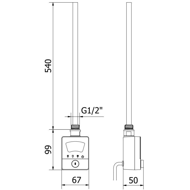 Mexen FA-BG8 elektrický výhrevný článok 600 W, čierny - W957-0600-70