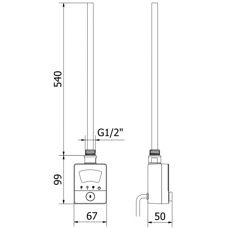 Mexen FA-BG8 elektrický ohrievač 600 W, biely - W957-0600-20