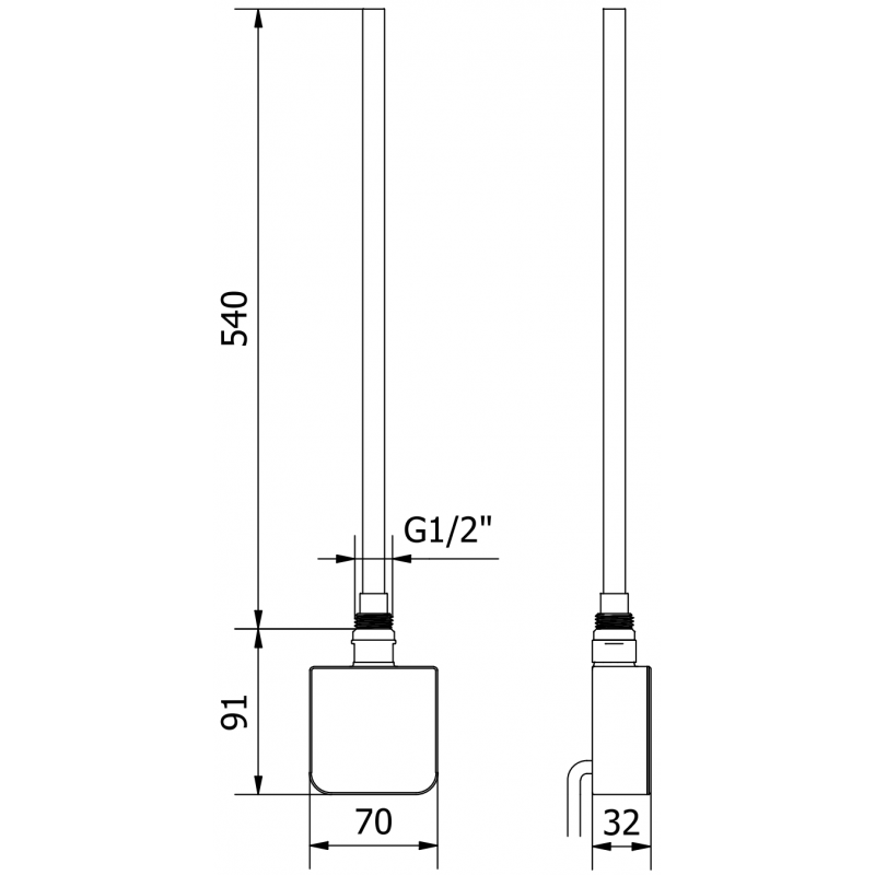 Mexen FA-05W elektrické vykurovacie teleso 600 W, biele - W958-0600-20