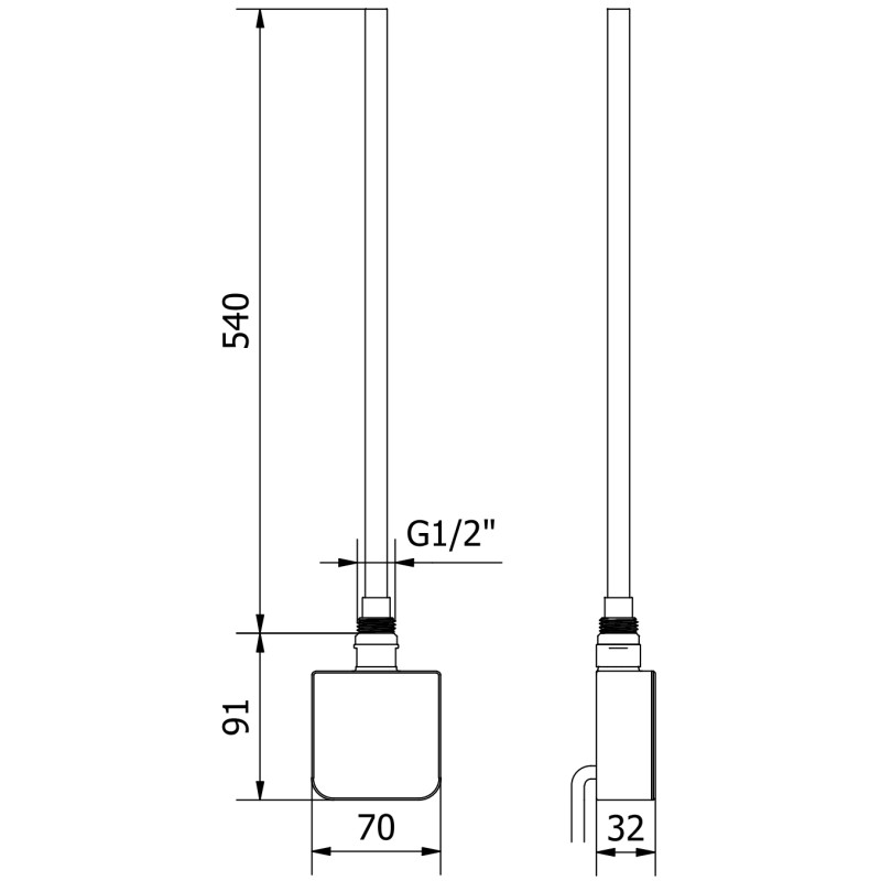 Mexen FA-05W Elektrický ohrievač 600 W, biely - W958-0600-20