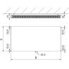 Mexen Flat CCF21 radiátor panelový 500 x 1500 mm, připojení dolní středové, 1512 W, bílý - W6C21F-050-150-00