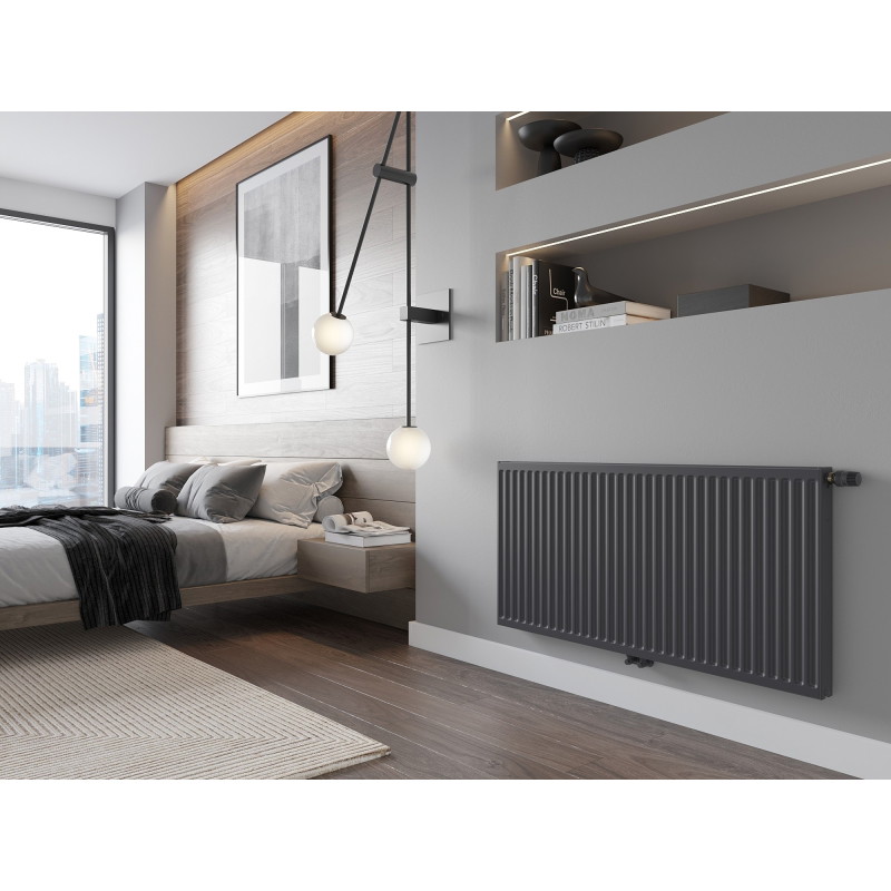 Mexen CC11 doskový radiátor 400 x 2200 mm, dolné stredové pripojenie, 1426 W, antracit - W6C11-040-220-66