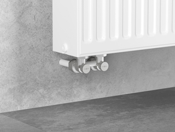 Mexen Uni-Term radiátorový ventil dvojrúrkový DN50, rohový 1/2"x3/4", nikel - W911-012-01