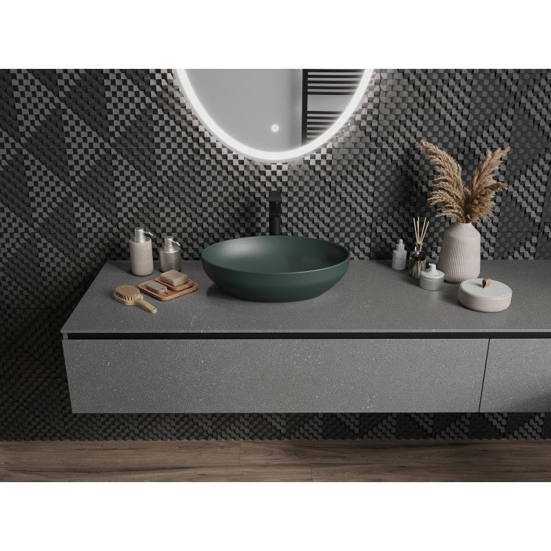 Mexen Cornelia umývadlo na dosku 50 x 37 cm, tmavozelená matná - 21885047