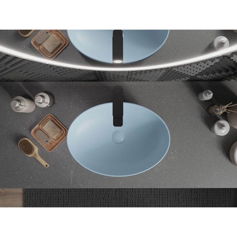 Mexen Cornelia umývadlo na dosku 50 x 37 cm, modrá matná - 21885049