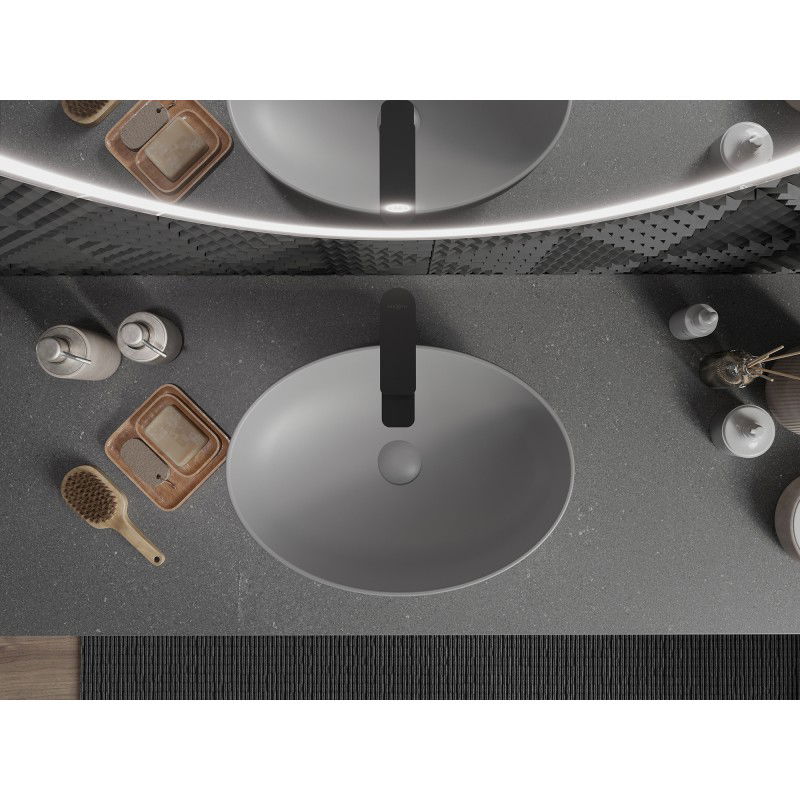 Mexen Cornelia umývadlo na dosku 50 x 37 cm, svetlosivá matná - 21885061