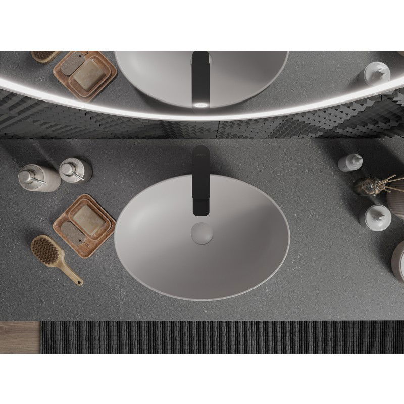 Mexen Cornelia umývadlo na dosku 50 x 37 cm, popolavý mat - 21885067