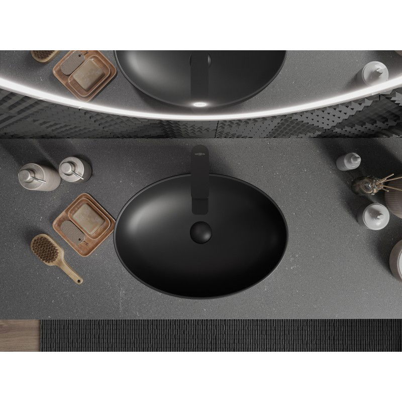 Mexen Cornelia umývadlo na dosku 50 x 37 cm, čierna matná - 21885085