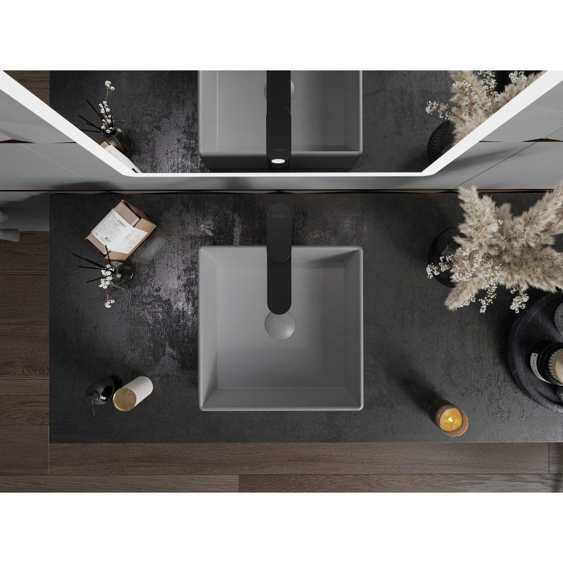 Mexen Goya umývadlo na dosku 35 x 35 cm, sivá svetlá matná - 22183561