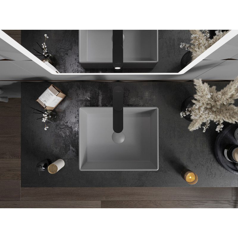 Mexen Goya umývadlo na dosku 40 x 32 cm, svetlosivá matná - 22184061