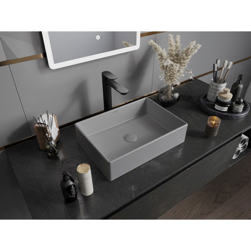 Mexen Goya umývadlo na dosku 45 x 32 cm, svetlosivá matná - 22184561