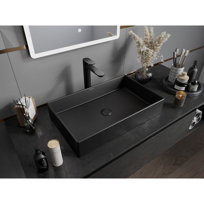 Mexen Goya umývadlo na dosku 60 x 37 cm, čierna matná- 22186085