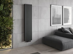 Mexen Dallas dekoratívny radiátor 1600 x 360 mm, 1039 W, antracit - W214-1600-360-00-66