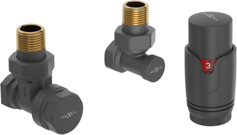 Mexen G00 termostatická rohová sada, antracit - W901-900-66