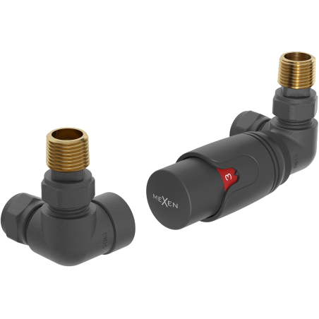 Mexen G00 zostava termostatická osová, antracit - W903-900-66
