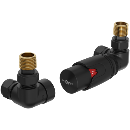 Mexen G00 termostatická sada osová, čierna - W903-900-70