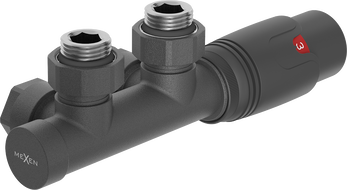 Mexen G00 termostatická sada rohová, Duplex, DN50, antracit - W907-900-66