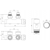 Mexen G00 termostatická súprava, Duplex, DN50, čierna - W907-900-70