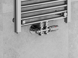 Mexen G00 termostatická sada rohová/priama, Duplex, DN50, chróm - W908-900-01