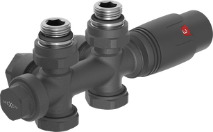 Mexen G00 termostatická súprava rohová/priamová, Duplex, DN50, antracit - W908-900-66