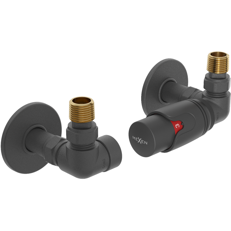 Mexen G00 termostatická súprava osová s krytom R, antracit - W903-900-904-66