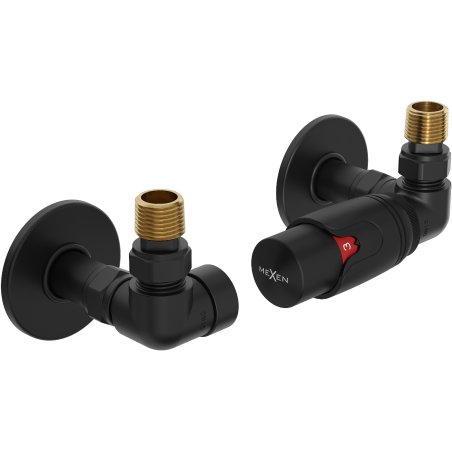 Mexen G00 termostatická súprava osová s krytkou R, čierna - W903-900-904-70