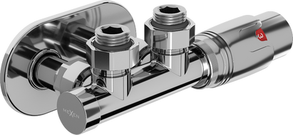 Mexen G00 súprava termostatická rohová s krytom R, Duplex, DN50, chróm - W907-900-905-01